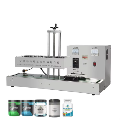 30-130mm continuous tabletop induction sealer for aluminum foil