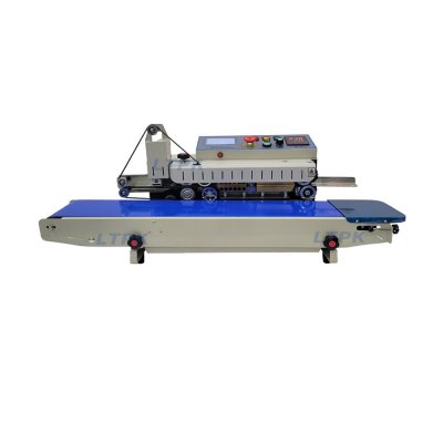 Continuous band sealer with inkjet printer